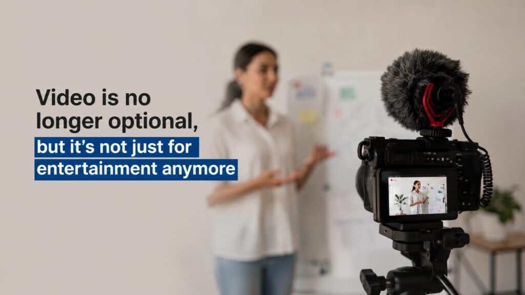 Video is no longer optional, but it's not just for entertainment anymore​