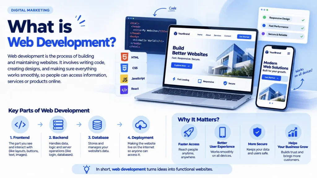 What is e web development ?